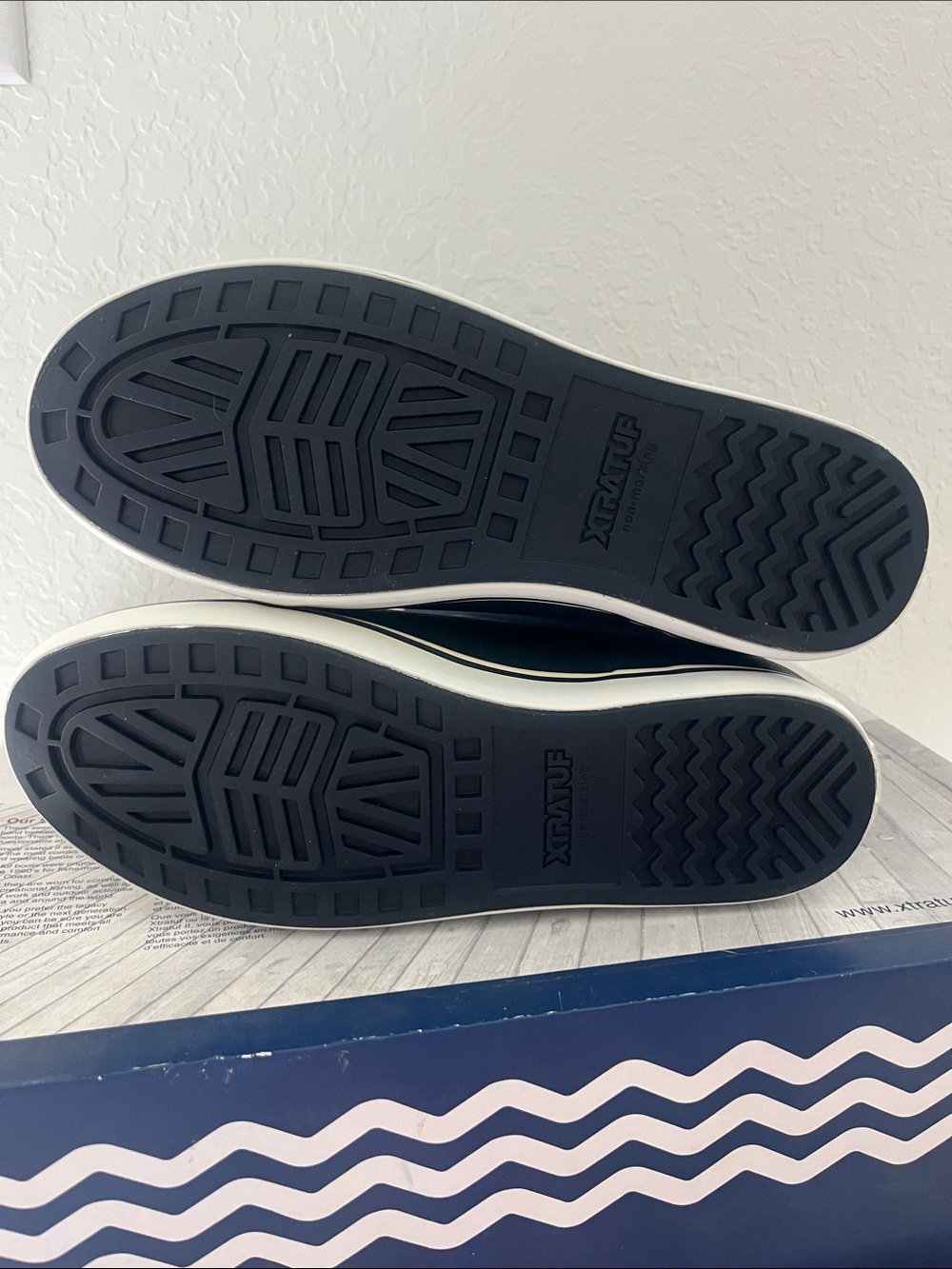 XTRATUF Navy XT Mid 12” Navy Waterproof Pull-On. Men’s 9/woman 10 - Picture 7 of 8